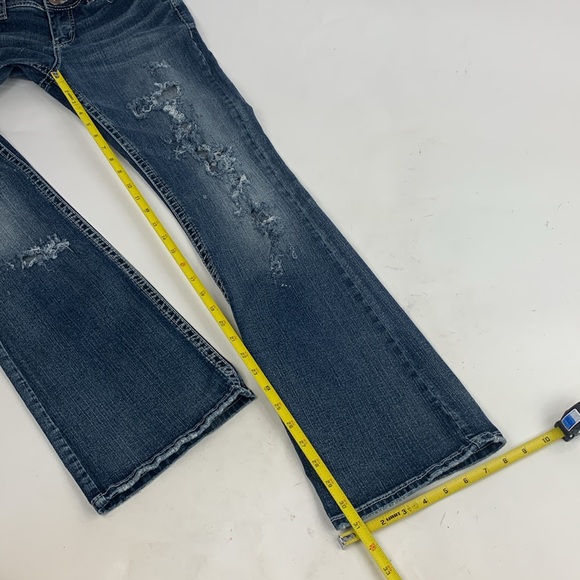 Silver Jeans Tuesday Fluid Denim Mid Bootcut Jeans Size 30 Long Inseam Stretch - Picture 14 of 16